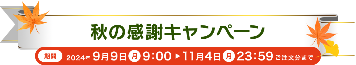 秋の感謝キャンペーン